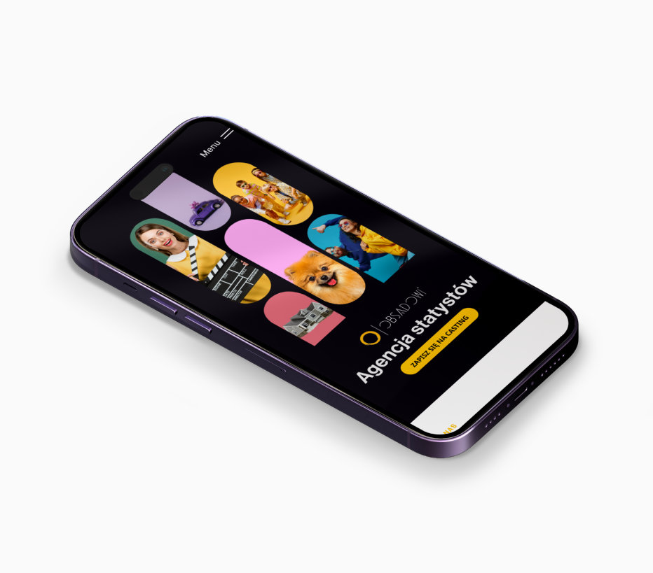 Widok wersji mobilnej strony internetowej z systemem rejetracji Obsadowi