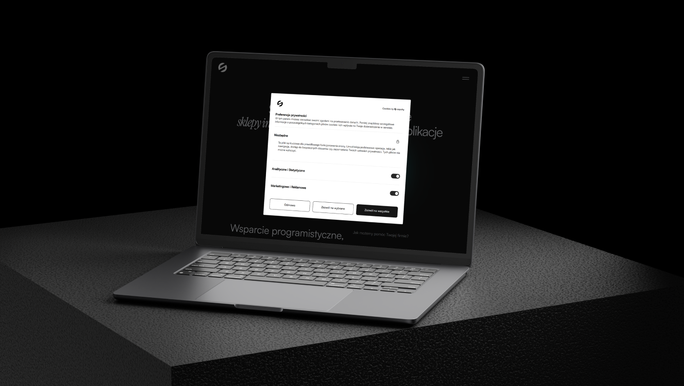 Cookies by Sopchy - Consent Mode dla sklepów internetowych PrestaShop, WooCommerce, dedykowanych rozwiązań - wygląd na komputerze.